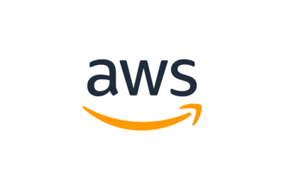 A black background with an aws logo.