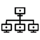 A black background with red and purple lines.