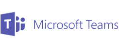 A purple microsoft logo on a black background.