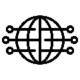 A black background with red and pink dots.