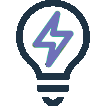 A blue and black image of an electric light