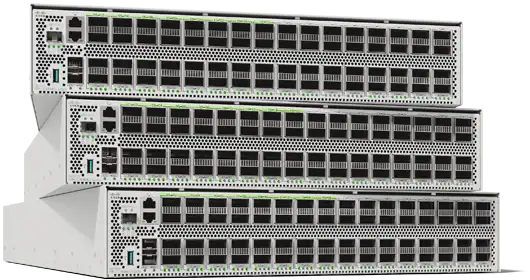 A series of four servers that are stacked on top of each other.