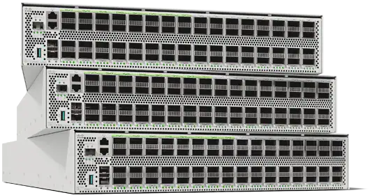 A series of four servers that are stacked on top of each other.