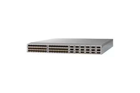 A large network switch is shown with no background.